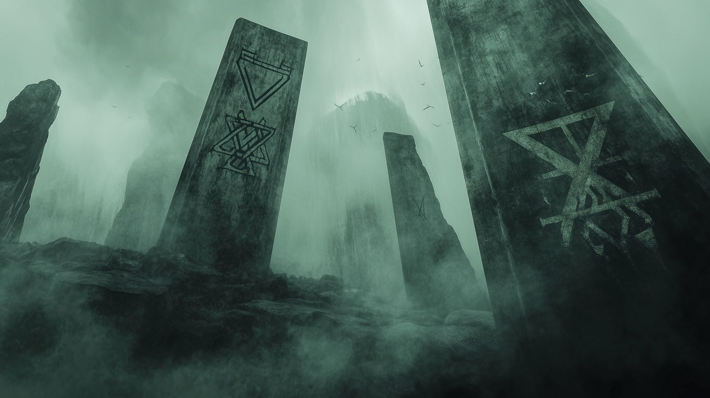 Viking Runestones - nordic digital fantasy art